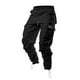 thumbnail image 5 of Pantalones largos de tela tejida para hombre con múltiples bolsillos, pantalones casuales de color sólido, pantalones de trabajo para hombre, pantalones de tela tejida, 5 of 9
