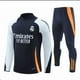 thumbnail image 1 of 2425 New Real Madrid Football Long Sleeve Half Zip Adult & Kids Training Shirt Royal Blue Royal blue, 1 of 2
