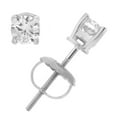 thumbnail image 2 of Vir Jewels 7/8 CTTW Diamond Stud Earrings 14K White Gold Round 4 Prong Set with Screw Backs, 2 of 5