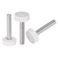 thumbnail image 1 of Unique Bargains 30 Paquets M5 x 34mm Filetage Mâle Boutons Moletés Vis pour Pouce Boutons de Serrage Prise Blanc, 1 of 5