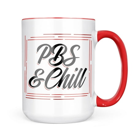 

Neonblond Vintage Lettering PBS & Chill Mug gift for Coffee Tea lovers