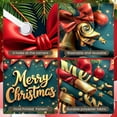 thumbnail image 4 of Red & Gold Christmas Banner Festive Design Xmas Display Christmas Themed Star Pattern Holiday Backdrop for Christmas Party Holiday Gathering Indoor Decoration, 4 of 9