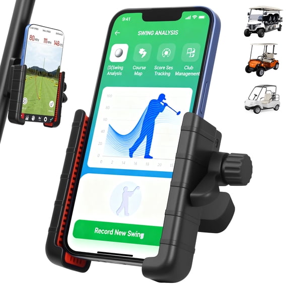 Magnetic Golf Cart Phone Holder, 360° Adjustable Ultra Strength Magnetic Mount Compatible with Club Car EZ-GO Yamaha, The Perfect Golf Accessory Gift for Golfers