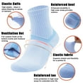 thumbnail image 5 of LWFBDTK Women’s Crew Athletic Socks, 4 Pairs – Moisture-Wicking Cushioned Sport Socks, Size 9.5-14.5, Blue, 5 of 6