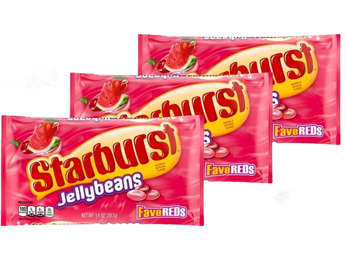 Starburst FaveREDs Jelly Beans Easter Candy Gifts 14 oz Bag 3pack