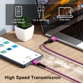 thumbnail image 5 of USB Fast Charger Block, 3PACK QC 18W Charging Block with 10FT USB C Cable Type C Cable Cord USB A to Usb C Cable, USB Wall Charger Plug Type C Charger Quick Android Charger USB Plug Adapter[Pink], 5 of 7