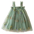 thumbnail image 1 of VBARHMQRT Robe de Princesse Sans Manches Brodée pour Fillettes Robe de Fête Dansante Florale en Tulle Vêtements, 1 of 4