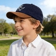 thumbnail image 2 of WUANDIXFA Kids Hat Toddler Baseball Hat Soft Lightweight Kids Hat Cute Printed Baby Ball Cap for Boys Girls One Size,Navy, 2 of 7