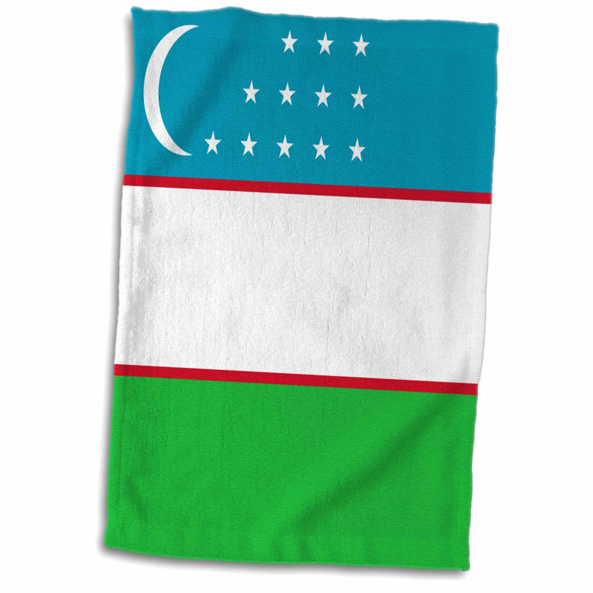 3dRose Flag of Uzbekistan - davlat bayrogI - Uzbek blue green with white and - Towel, 15 by 22-inch - Walmart.com