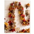 thumbnail image 6 of Autumn Fall Maple Leaf Garland, Multi-Color Halloween Foliage Vine, Long Hanging Floral Swag for Indoor Fireplace & Stair Rail Halloween Party Decorations, 6 of 8