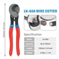 thumbnail image 6 of iCrimp 8-1/0AWG Battery Cable Lug Crimping Tool for Heavy Duty Wire Lugs HX-50Bi+Cutter, 6 of 9