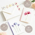 thumbnail image 3 of Blank Cards and Envelopes, 30 Pack Blank Greeting Cards, Elegant Blank Note, Perfect Bulk Stationary Set For All Occasions, 5 Assorted Floral Designs, 4" x 6", 3 of 3