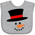 thumbnail image 3 of Inktastic Snowman with Top Hat and Carrot Nose Boys or Girls Baby Bib, 3 of 4