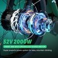 thumbnail image 2 of Fat Tire E-bike 2000W Ebike for Adults, 52V 22.4AH Battery Dual Motor 26" Full Suspension Electric Bicycles 35MPH AWD Mountain E Bike Hydraulic Brakes, 2 of 6