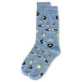 thumbnail image 3 of MeMoi Men's Police Bamboo Crew Socks - Mens - Male, 10-13, Denim Heather, 3 of 3