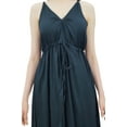 thumbnail image 2 of Bimba Women's Long Maxi Cotton Beach Dress Drawstring Waist Strappy Resort Dresses, 2 of 9