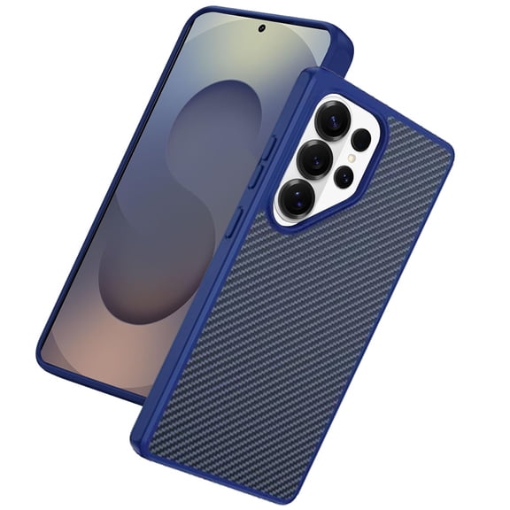 XPM for Samsung Galaxy S26 Ultra Phone Case, Carbon Fiber Design with Magnetic HQ 2.0mm Thick Hybrid Shockproof Rubber Hard PC Cover for Galaxy S26 Ultra (Navy Blue)