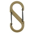thumbnail image 2 of Nite Ize S-Biner Dual Carabiner Plastic - Durable Dual Carabiner with Wire Gate Closure for Organizing Keys & Keychain Attachments - Size 4, Coyote (8 Pack), 2 of 6