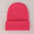 thumbnail image 4 of D-GROEE Unisex Classic Warm Winter Hats Woolen Yarn Roll up Edge Knit Cuff Beanie Cap Daily Beanie Hat, 4 of 5