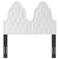 thumbnail image 4 of Tufted Headboard, King and CA king, White, Velvet, French Bedroom, Modern Contemporary Boutique HB35202, 4 of 10