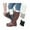 Monochromatic Verticals, variant on Tipi Toe Women's 3 Pairs Knitted Boot Cuffs Short Boot Socks and Leg Warmers