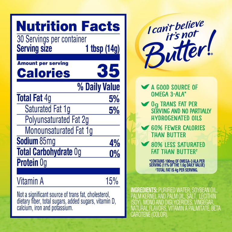 I Can't Believe It's Not Butter Original Spread, 15 oz Tub (Refrigerated)