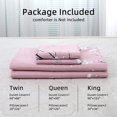thumbnail image 4 of Pink Floral Duvet Cover Set Queen, Double Flower Plum Blossom Printed Comforter, 4 of 6