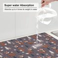 thumbnail image 5 of Yiaed Snowflake Fox Print Highly Absorbent Microfiber Kitchen Counter Mat, Dish Drying Pad for Dishes, Utensils, Pots and Pans, Large 18" x 24", 5 of 7