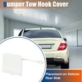 thumbnail image 2 of Unique Bargains Rear Car Bumper Tow Hook Cover White Fit for Mercedes-Benz C-Class W204 2011-2014 No.A2048855623, 2 of 7