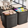 thumbnail image 6 of Extra Large Woven Storage Bag for Clothing and Quilts, Heavy Duty Moving Packing Tote with Zipper Top, Durable Collapsible Bag for Seasonal Storage College Moving and Home Organization, 6 of 6