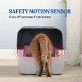 thumbnail image 3 of Smart Cat Litter Box Wide Opening Auto-clean For Extra Large Cats 71 To 90lbs ABS Material Wifi Or App Control With LED Display Cream White 29.93âL 19.61âW 19.61âH, 3 of 11