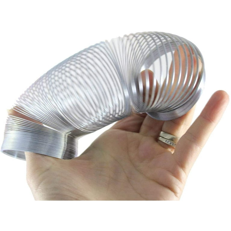 2 Metal Colored Magic Spring Coil Toy Sensory Fidget Toy Relaxing Mesmerizing Stair Walking Fun Classic Toy Random Colors