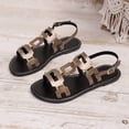 thumbnail image 5 of YLYL Women's Flat Sandals Ankle Strap Hollow out Open Toe Slip on Summer Beach Slippers, 5 of 9