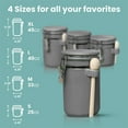 thumbnail image 6 of Grey Ceramic Kitchen Airtight Canisters Set for Countertop with Wooden Spoons and Reusable Chalk Marker and Labels for Sugar, Coffee, Flour, Tea, 6 of 6