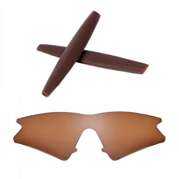 Walleva Brown Polarized Lenses And Brown Earsocks For Oakley M Frame Sweep Sunglasses