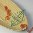 thumbnail image 3 of Northlight Turquoise Blue Geometric Glittered Christmas Finial Ornament 7.5", 3 of 3