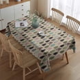 thumbnail image 2 of Beige Bigfoot and Pine Tree Pattern Rectangle Tablecloth 60"x84",Waterproof Polyester Rectangle Table Cloth, Wipeable Spillproof Polyester Tablecloth for Dining, Camping, Indoor and Outdoor, 2 of 5