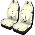 thumbnail image 2 of RYLABLUE Set of 2 Car Seat Covers Pattern Anchor and Polka Dot Abstract Artistic Celebrating Universal Auto Front Seats Protector Fits for Car,SUV Sedan,Truck, 2 of 5