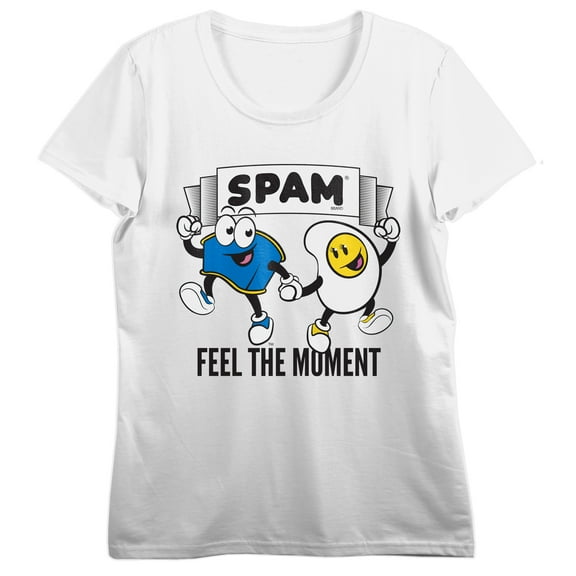 SPAM Feel the Moment Women's White Short Sleeve Tee-M