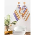 thumbnail image 2 of Orange Striped Kitchen Dish Towels for Drying Dishes Set of 2, Farmhouse Stripes Modern Abstract Art Waffle Weave Microfiber Hand Tea Bathroom Towels Quick Dry & Absorbent Towel 12x12, 2 of 7