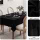 thumbnail image 4 of Mantel Mesa Rectangular 137*274cm Antimanchas Negro de Jacquard Geométrico Mantel Impermeabl Protector Centro de Mesa Comedor Decoracion Otoño Exterior Jardín Cumpleaños Navidad Fiesta, 4 of 5