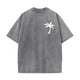 thumbnail image 4 of Tops para hombre, blusas y camisas de cuello redondo y manga corta para hombre, camisetas deportivas informales de color liso con cuello redondo y efecto desgastado, blusas de licra para hombre., 4 of 5