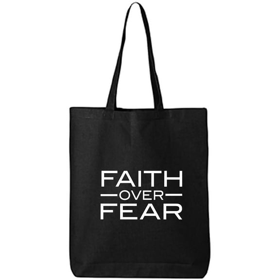 Faith over Fear Cotton Canvas Tote Bag
