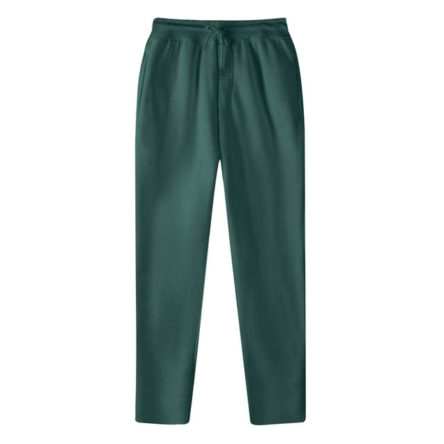 FAIWAD Men's Elastic Waist Drawstring Sweatpants Casual Loose Solid Color Joggers Athletic Trousers