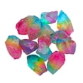 thumbnail image 2 of Decorative Stones 2 Natural Rough Stone with Electroplated Colorful Pendant for Jewelry Making and Home, 2 of 7