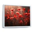 thumbnail image 2 of Designart "Dawn'S Embrace Of Red Poppies" Poppies Floater Framed Wall Art Living Room, 2 of 5