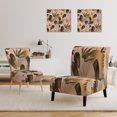 thumbnail image 3 of Designart "Golden Foliage III" Upholstered Mid-Century Accent Chair - Arm Chair, 3 of 5