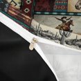 thumbnail image 4 of meiyoeat Western Cowboy Aztec Queen Duvet Cover Set, Vintage Cactus Cowboy Pattern Bedding, Multicolor Brown, Black Reversible3 Pieces, 1 Duvet Cover and 2 Pillowcases, 4 of 6
