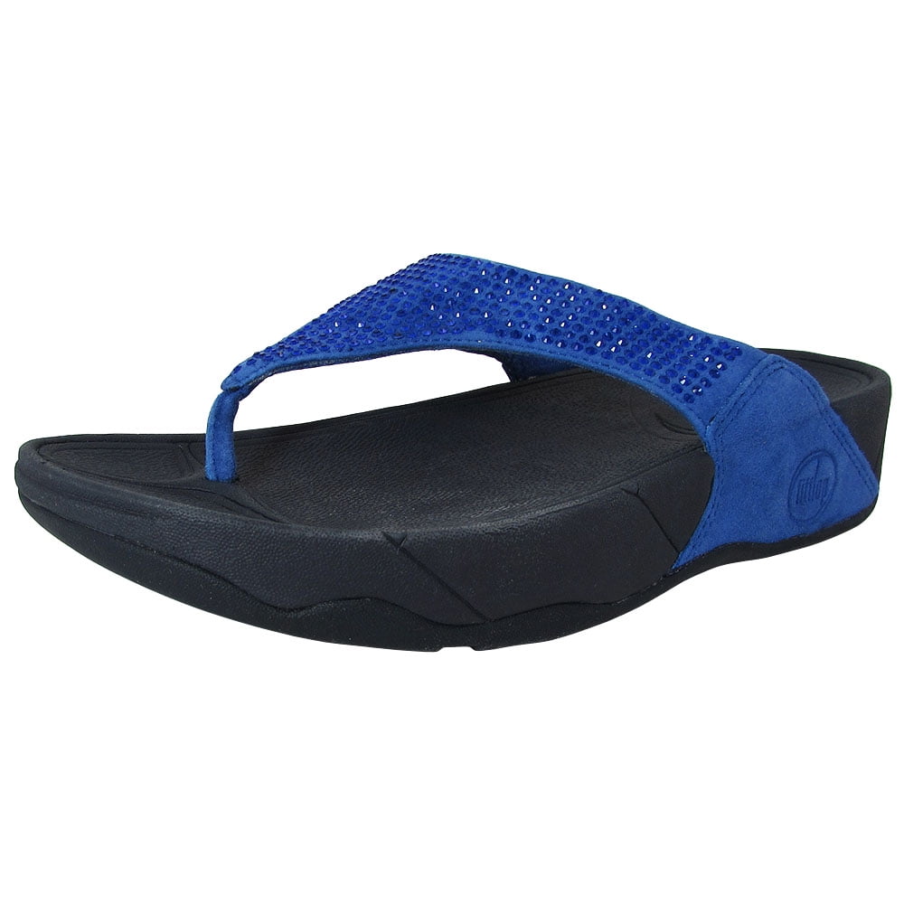 FitFlop Womens Rokkit Flip Flop Thong Sandal, Devon Blue, US 10