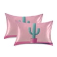 thumbnail image 2 of Cactus Design Luxury Silky Soft Pillowcase Standard Size Wrinkle Resistant Envelope Closure 20x26in, 2 of 9